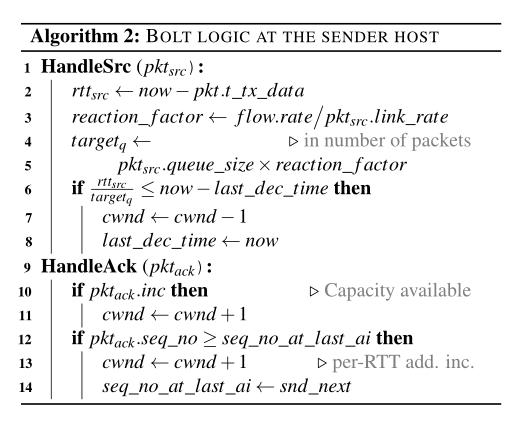 Bolt：用于超低延迟的 Sub-RTT 拥塞控制 |nsdi23