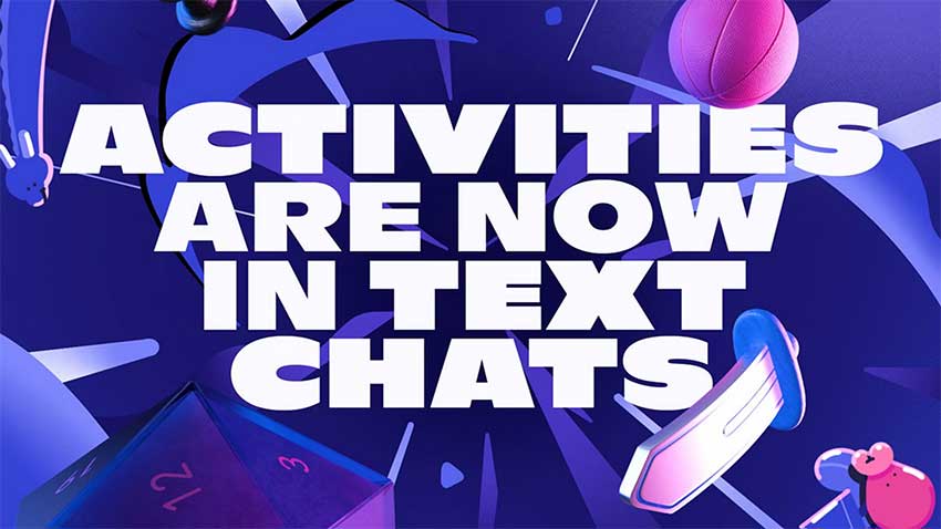 Discord 为文本聊天添加"Activities "功能