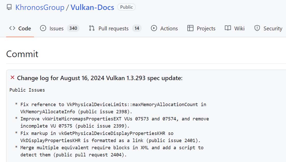 Vulkan 1.3.293 发布，包含 NVIDIA 命令缓冲区继承扩展