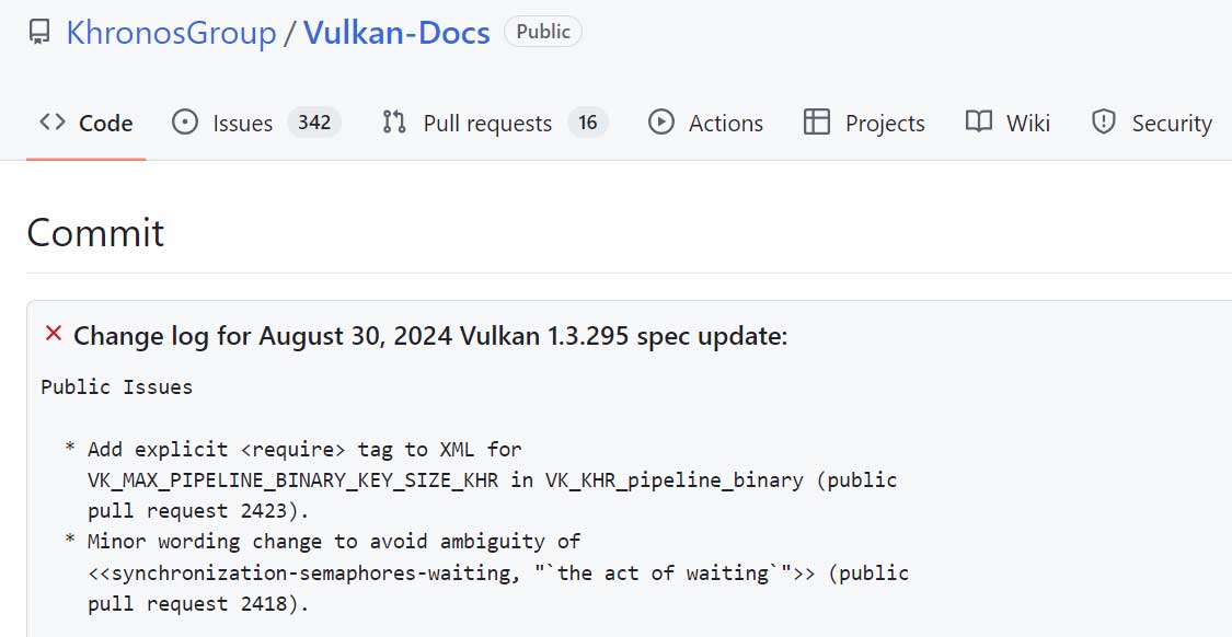 Vulkan 1.3.295 发布，包含计算着色器衍生品扩展