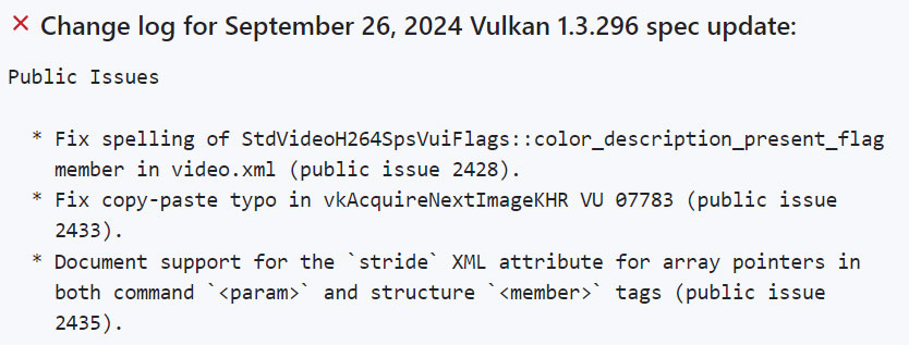 Vulkan 1.3.296 发布，包含 VK_EXT_device_generated_commands