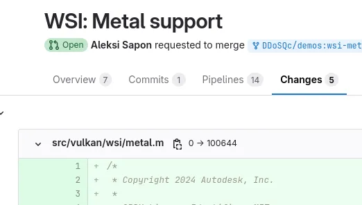 Autodesk 为 Apple Metal 提供 Mesa Vulkan WSI 支持