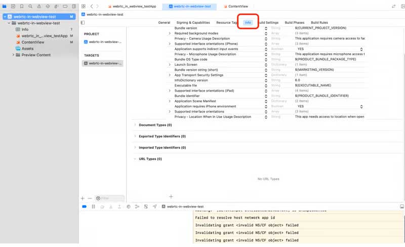 如何在 IOS 的 WebView 中实施 WebRTC