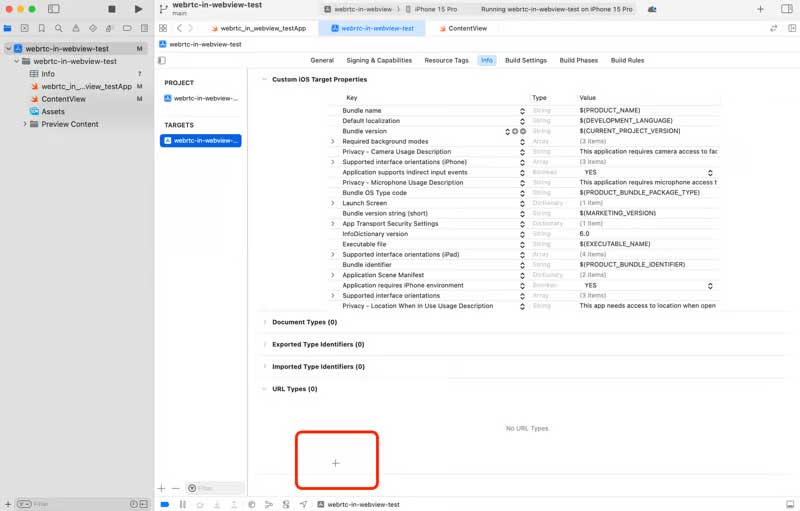 如何在 IOS 的 WebView 中实施 WebRTC