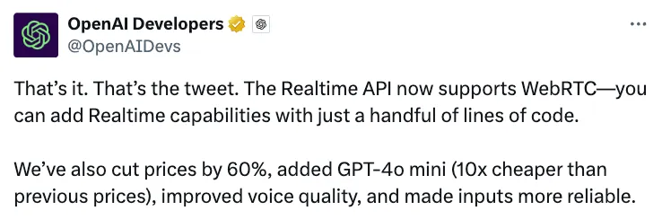 了解 OpenAI WebRTC API