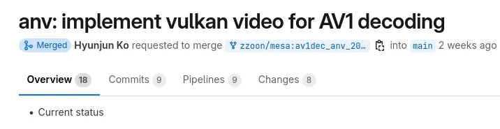 英特尔开源 Vulkan 驱动程序合并初始 AV1 解码支持