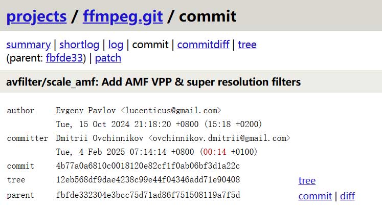 FFmpeg 添加 AMD AMF 解码器、基于 FSR 进行升级