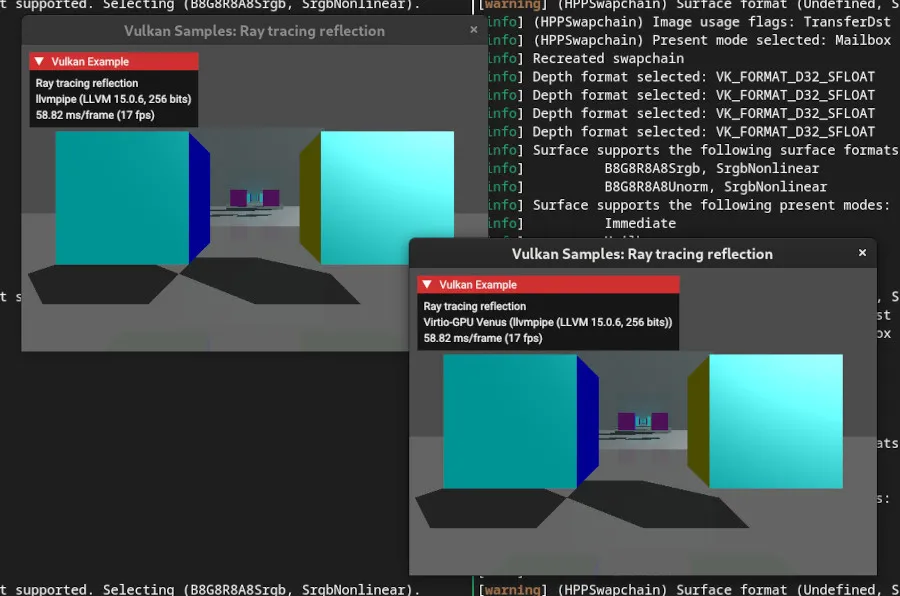 Mesa 的 Venus 驱动程序为虚拟机添加了 Vulkan 光线追踪支持