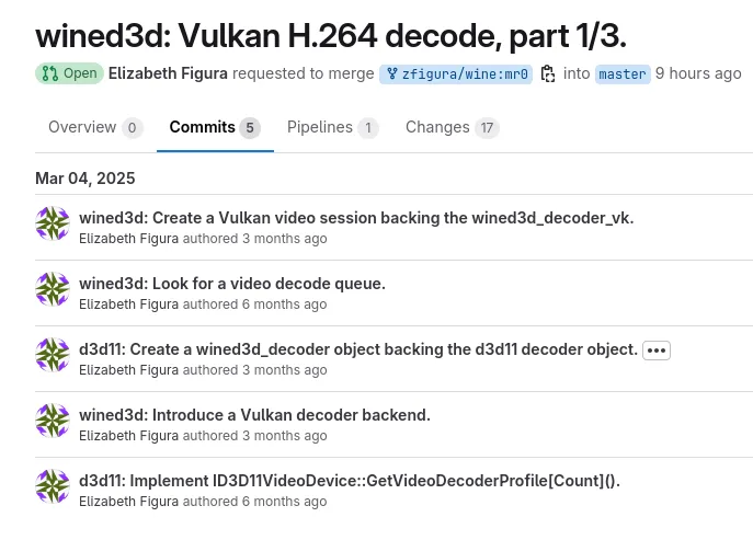 Wine 开发人员正将 Direct3D 视频解码到 Vulkan Video API 上